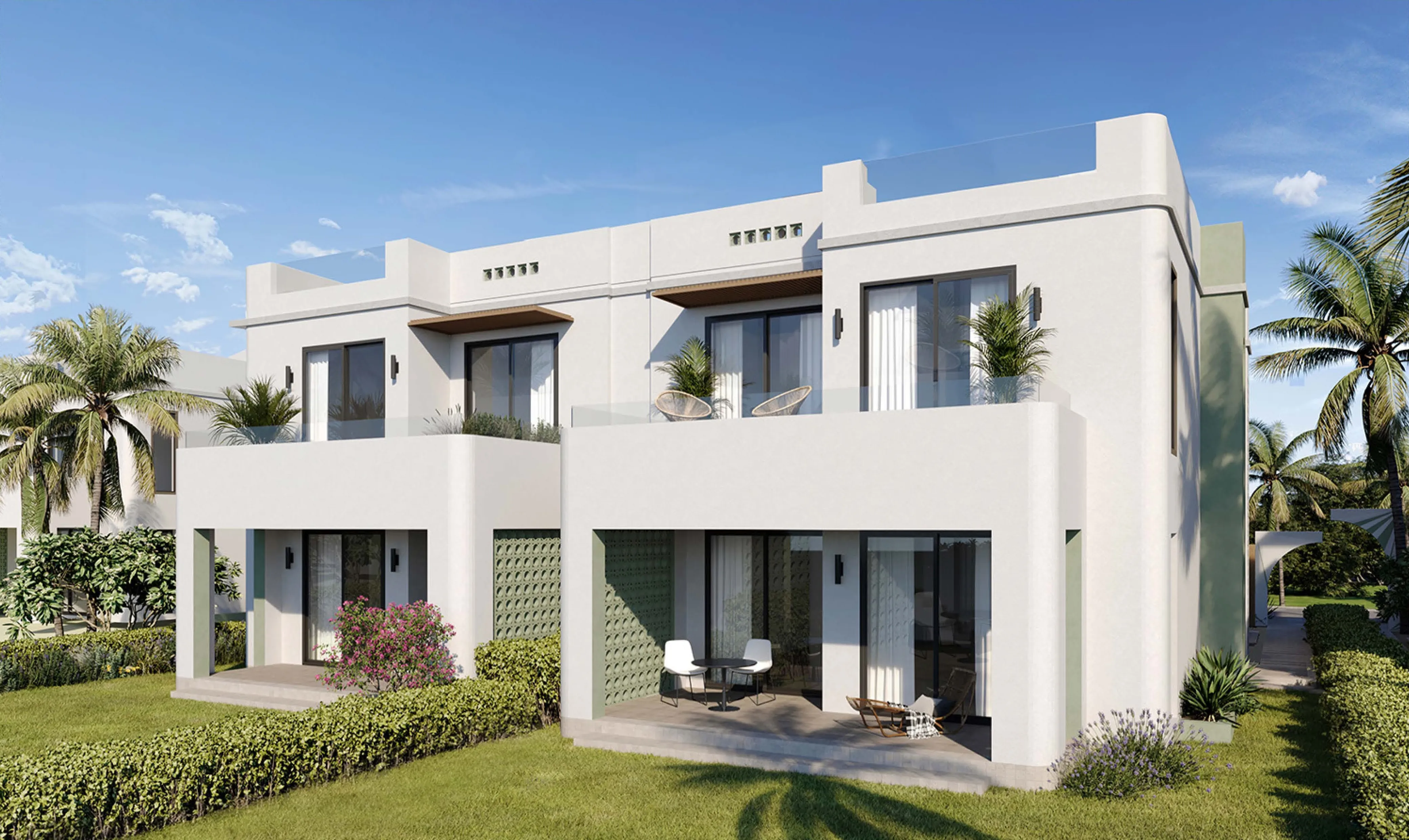 Twinhouse for sale in Skies-Beit Al Bahr in Sidi Heneish of 250 m² with 4 bedrooms