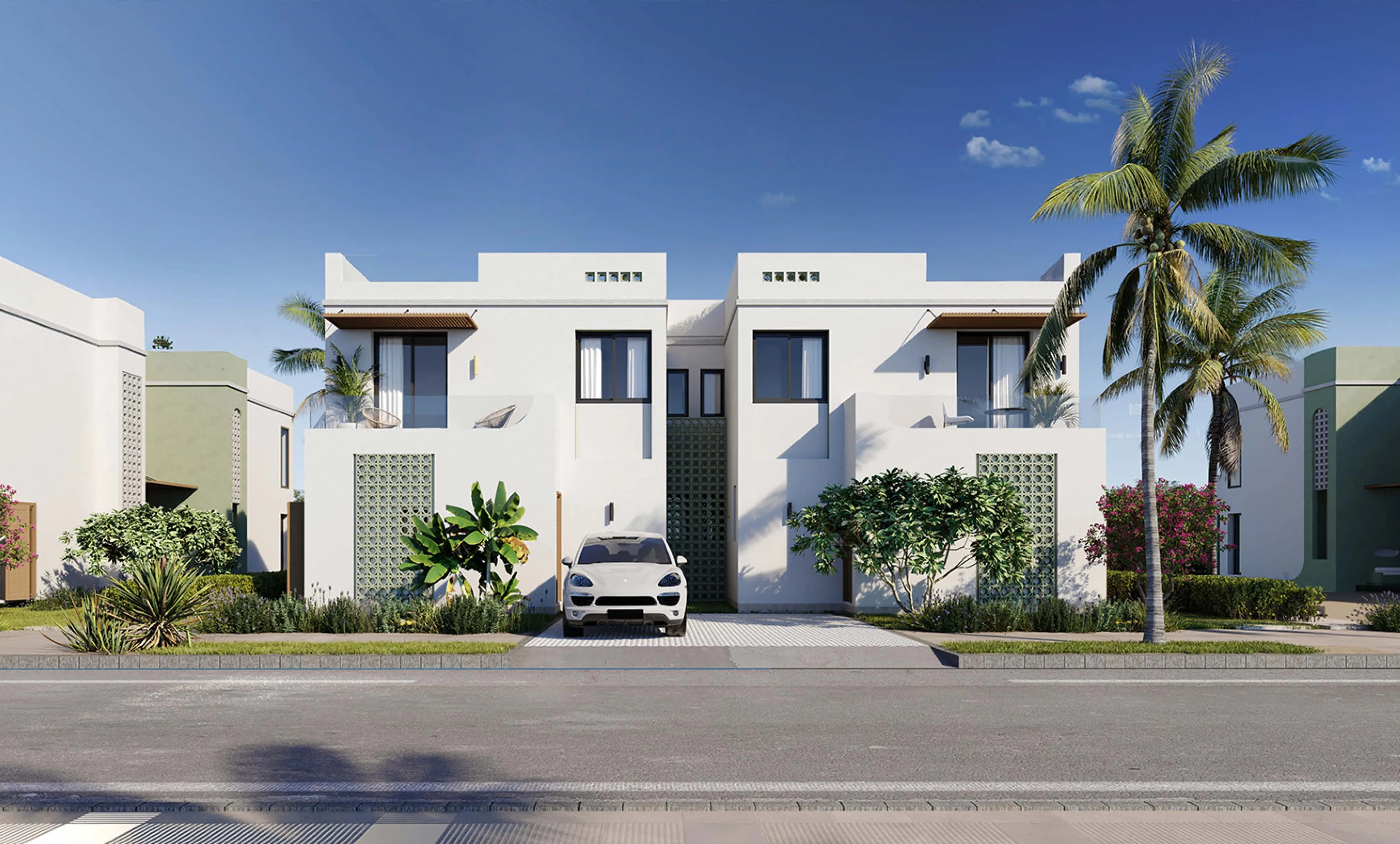 Twinhouse for sale in Skies-Beit Al Bahr in Sidi Heneish of 250 m² with 4 bedrooms