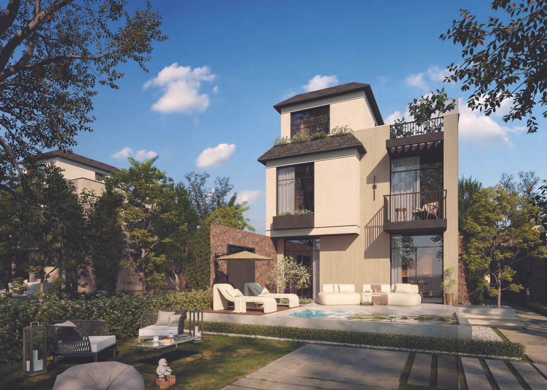 Villa for sale in Diplo East in New Capital City of 398 m² with 3 bedrooms