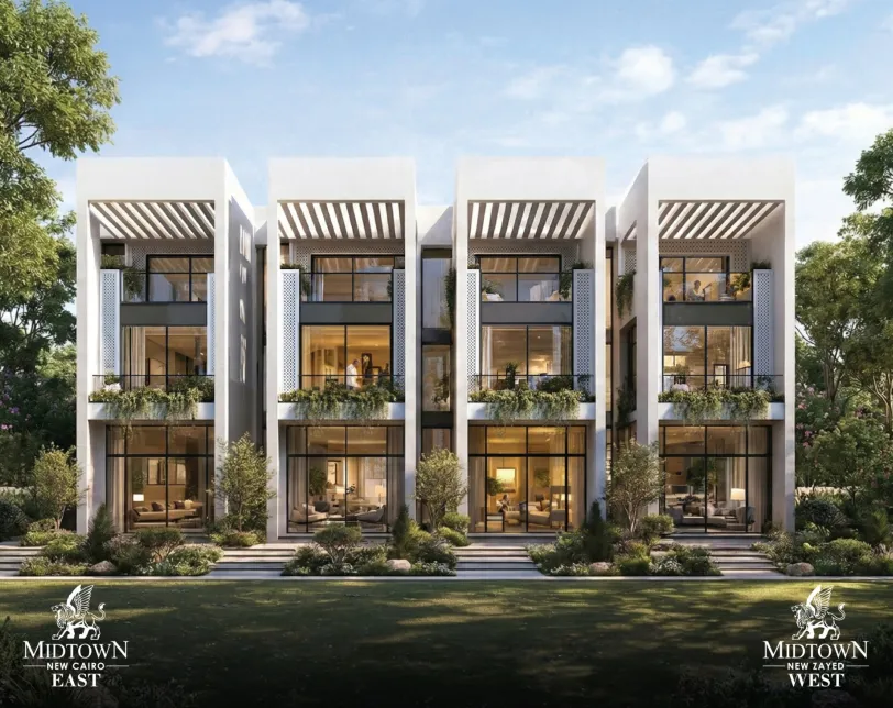 Townhouse for sale in Midtown East Phase Two in 6th settlement of 305 m² with 6 bedrooms