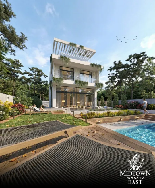 Villa for sale in Midtown East Phase Two in 6th settlement of 450 m² with 5 bedrooms