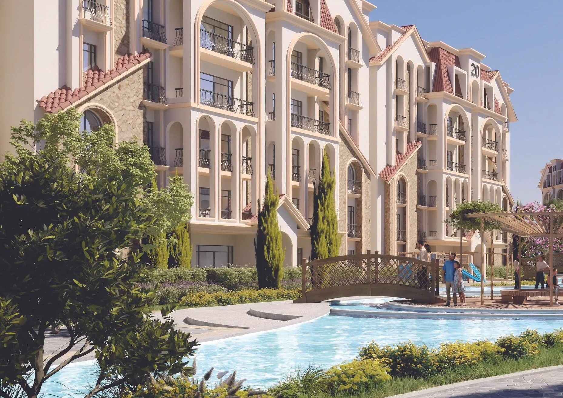 Apartment for sale in Jiwar in 6th settlement of 101 m² with 2 bedrooms