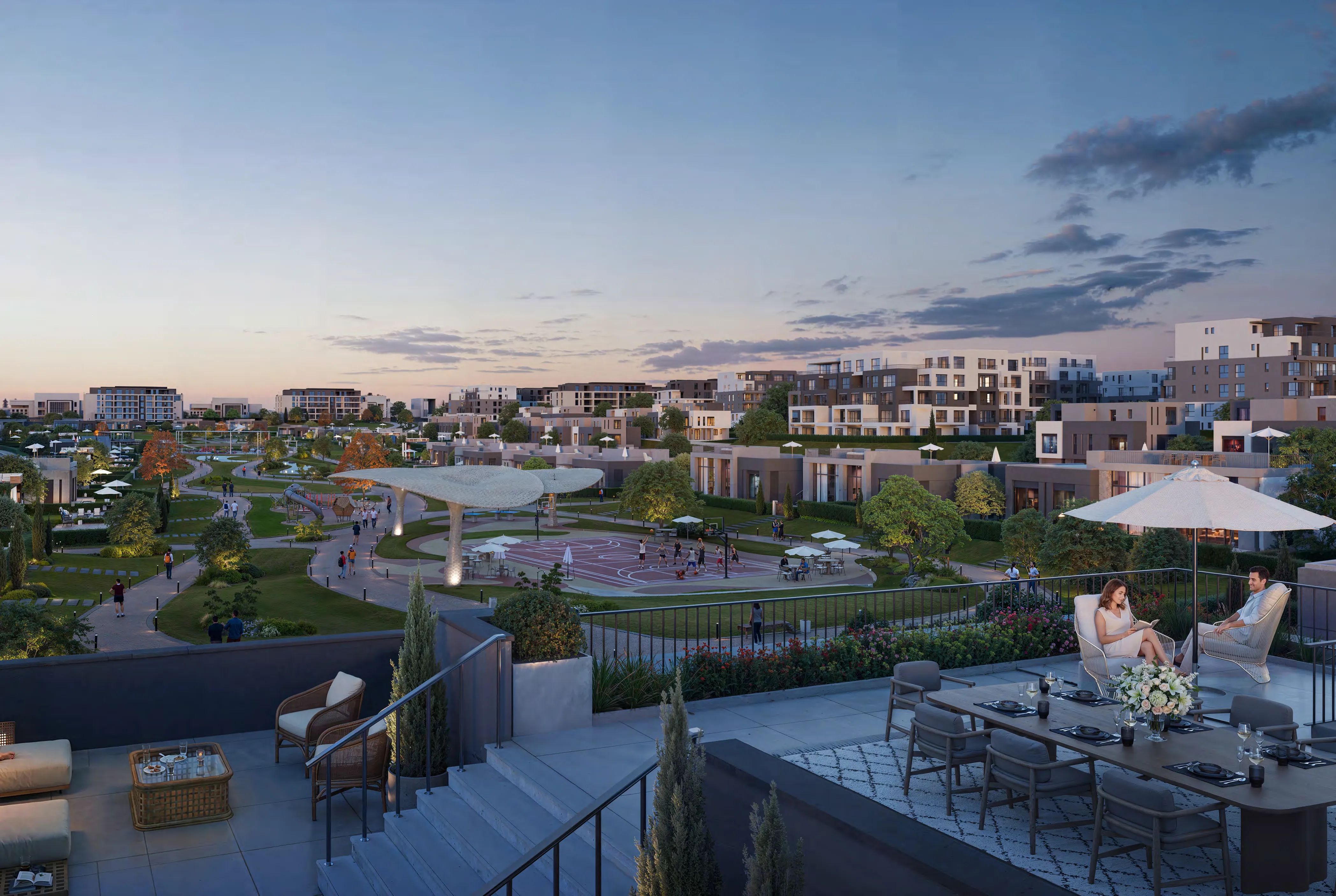 Apartment for sale in Park Central Terraces in Mostakbal City of 134 m² with 2 bedrooms