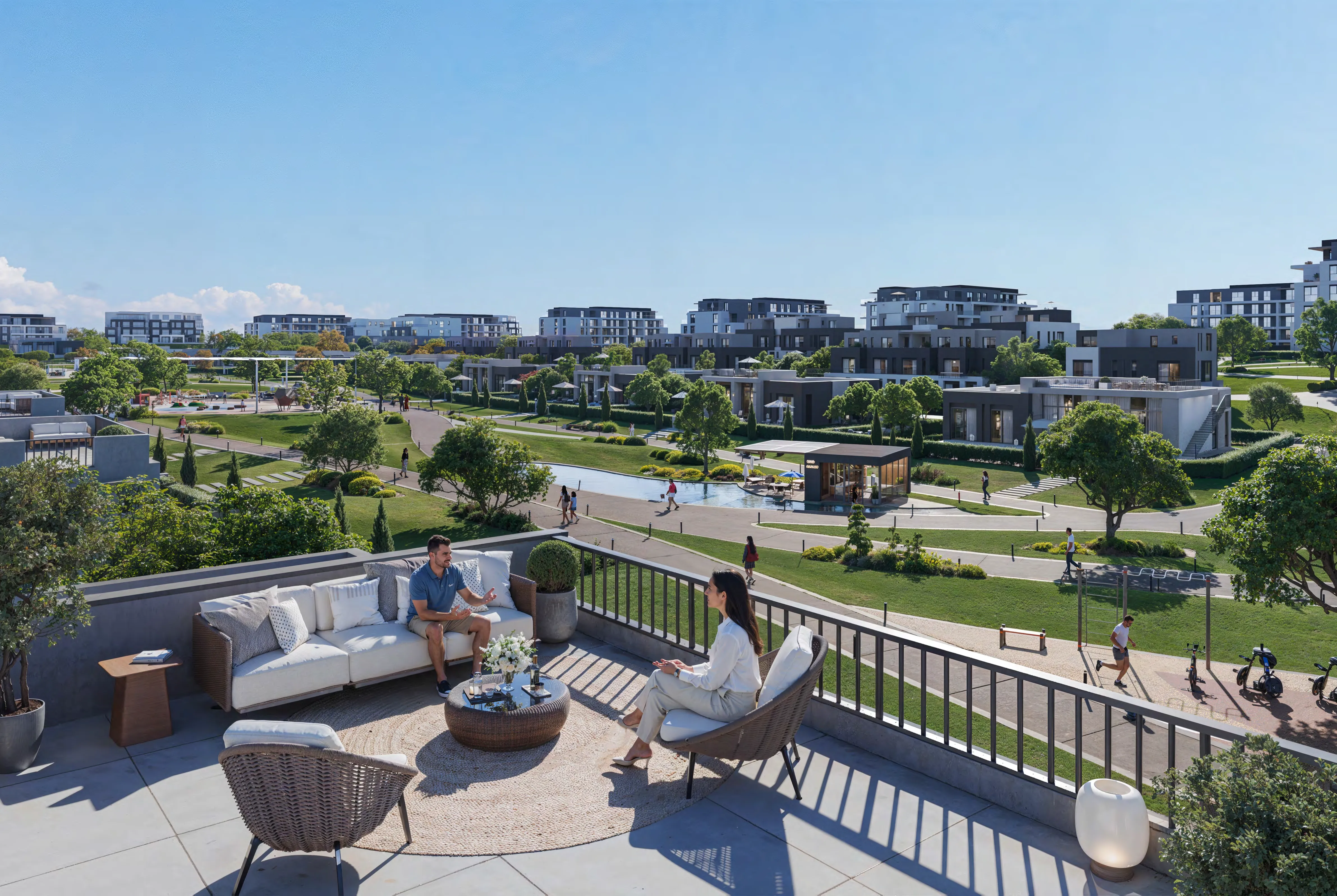 Apartment for sale in Park Central Terraces in Mostakbal City of 155 m² with 3 bedrooms