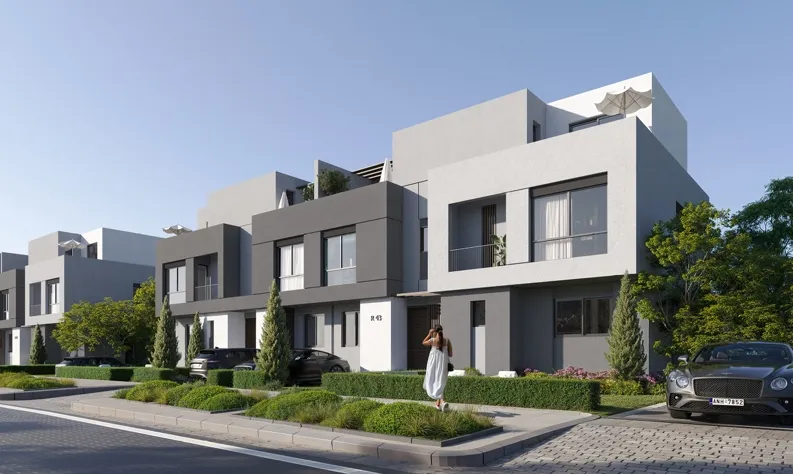 Townhouse for sale in The Great Lawn-Park Central in Mostakbal City of 195 m² with 4 bedrooms