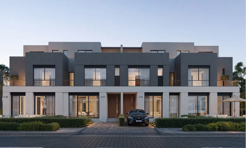 Townhouse for sale in The Great Lawn-Park Central in Mostakbal City of 195 m² with 4 bedrooms