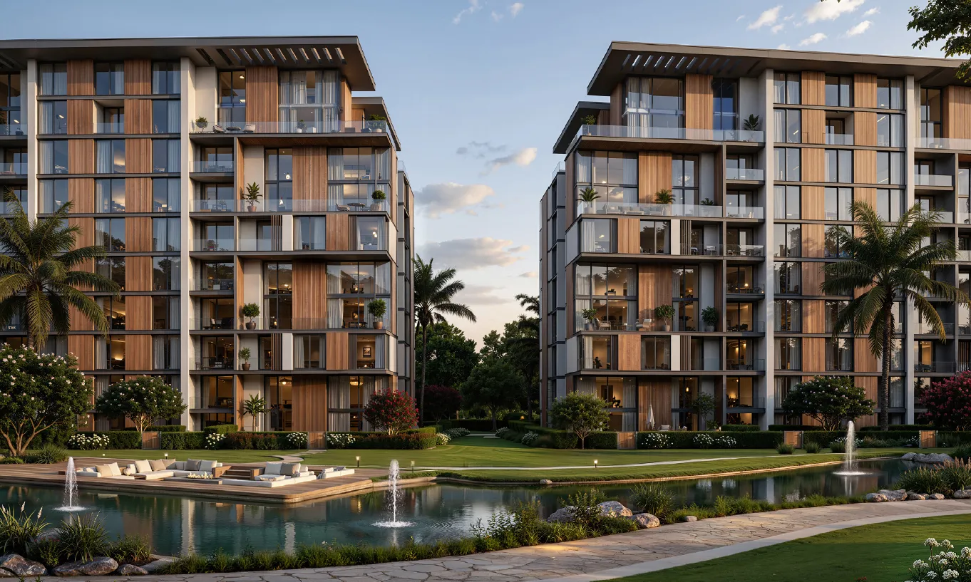 Apartment for sale in Central Water Residences in 6th settlement of 70 m² with 1 bedrooms