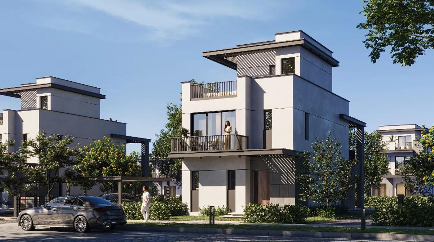 Villa for sale in One Hyde Park in 6th settlement of 240 m² with 3 bedrooms