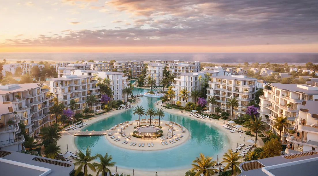 Apartment for sale in Waterside - Seashore  in Ras El Hekma of 63 m² with 1 bedrooms