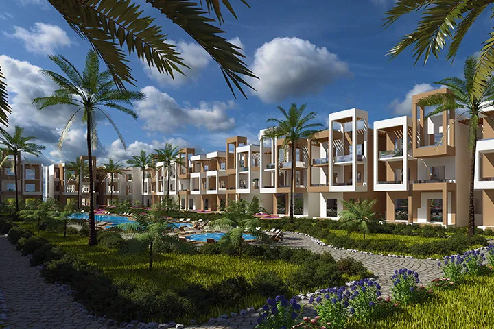 Chalet for sale in Cape Bay Blumar Lasirena in Ain Sokhna of 65 m² with 2 bedrooms