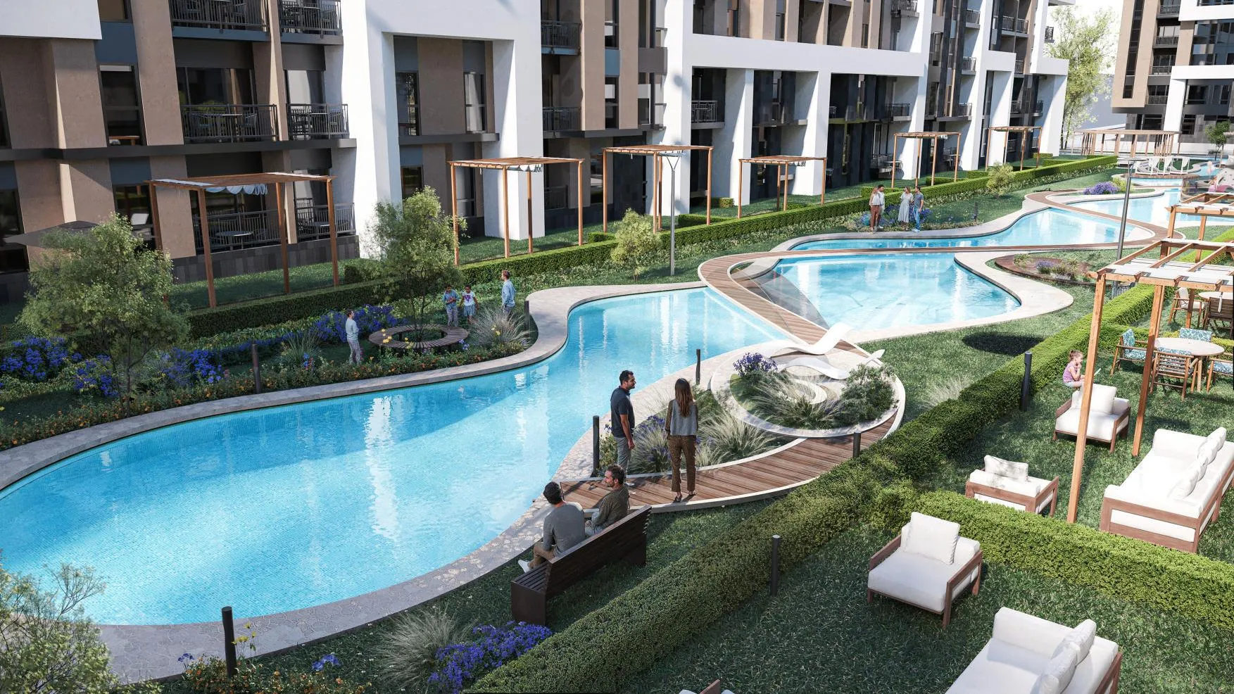 Apartment for sale in Riverton in New Cairo of 65 m² with 1 bedrooms