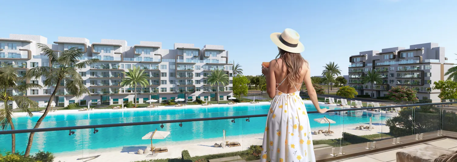 Apartment for sale in Lagoons Al Alamin in Al Alamein of 47 m² with 1 bedrooms