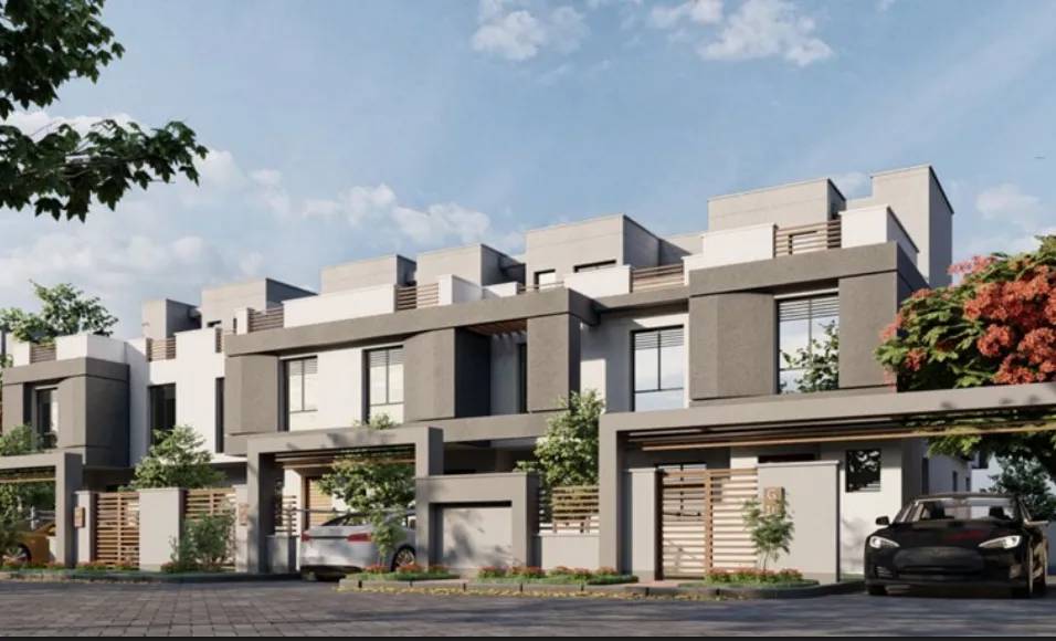 Twinhouse for sale in Bleu Vert  in New Capital City of 277 m² with 4 bedrooms