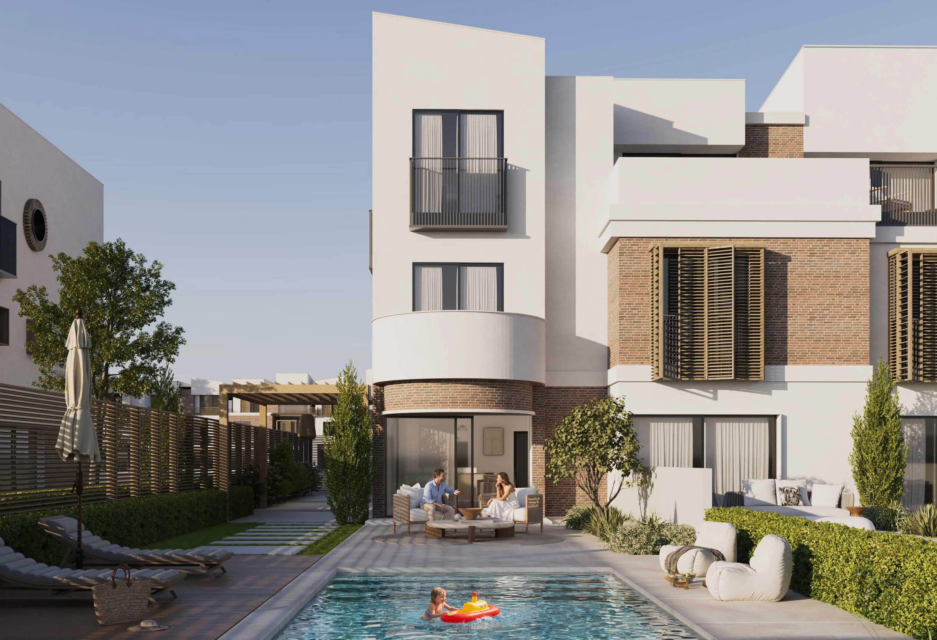 Townhouse for sale in Scenes Phase 2 in Mostakbal City of 158 m² with 3 bedrooms