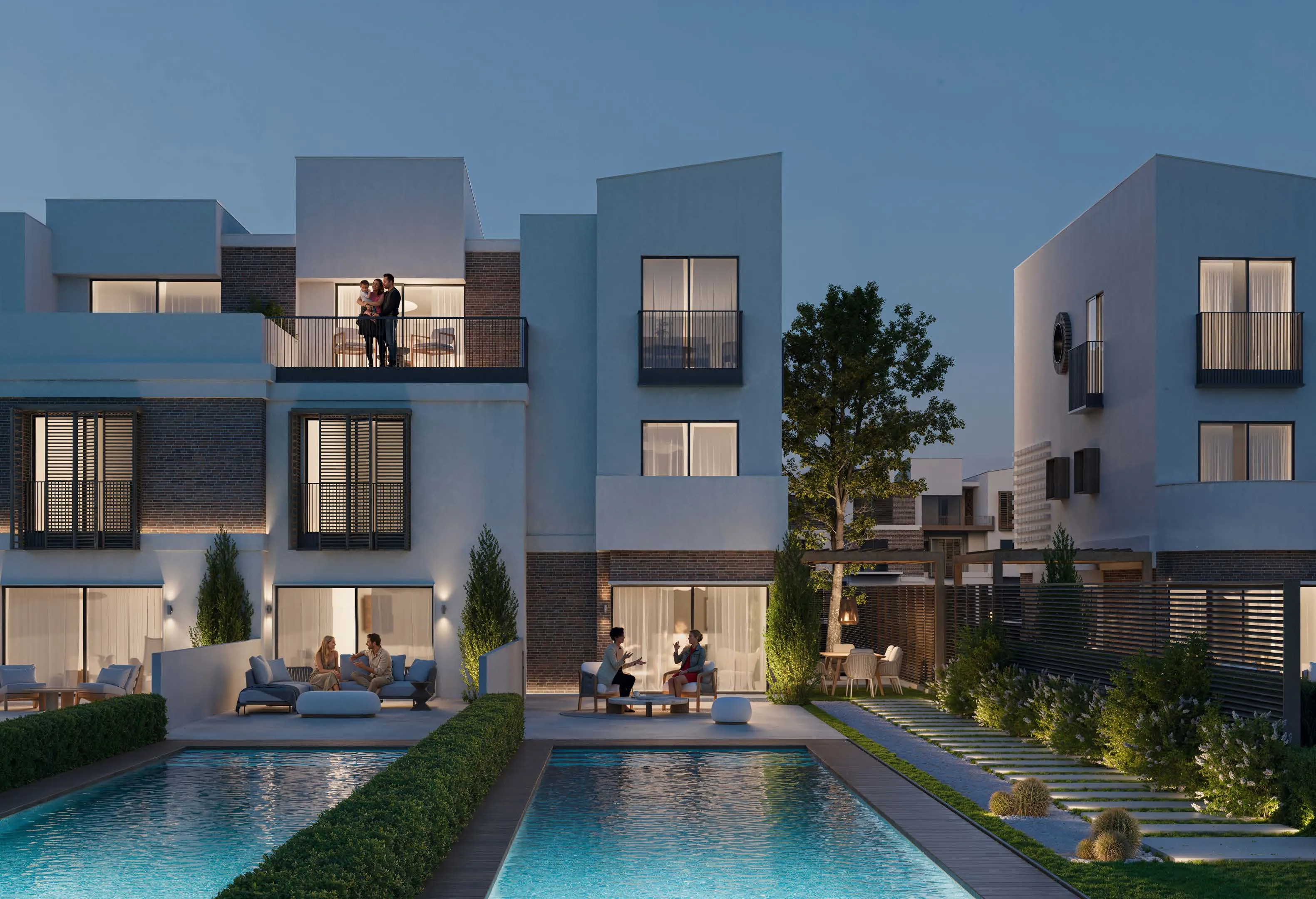 Townhouse for sale in Scenes Phase 2 in Mostakbal City of 158 m² with 3 bedrooms