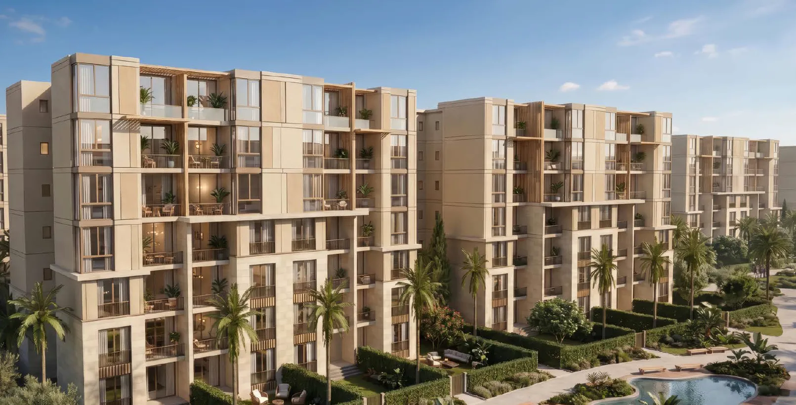 Apartment for sale in Vie Collective in New Cairo of 138 m² with 2 bedrooms