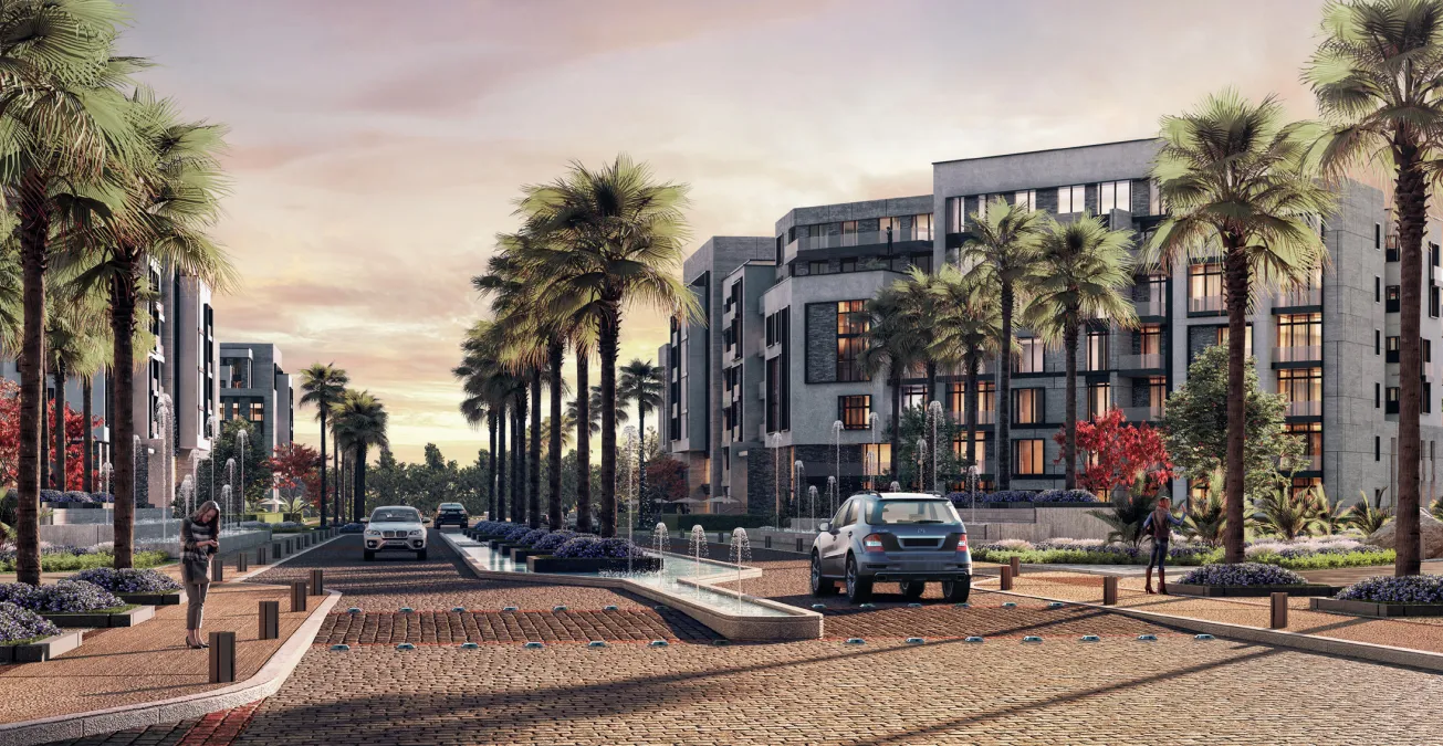 Apartment for sale in Swanlake Residences in New Cairo of 127 m² with 2 bedrooms