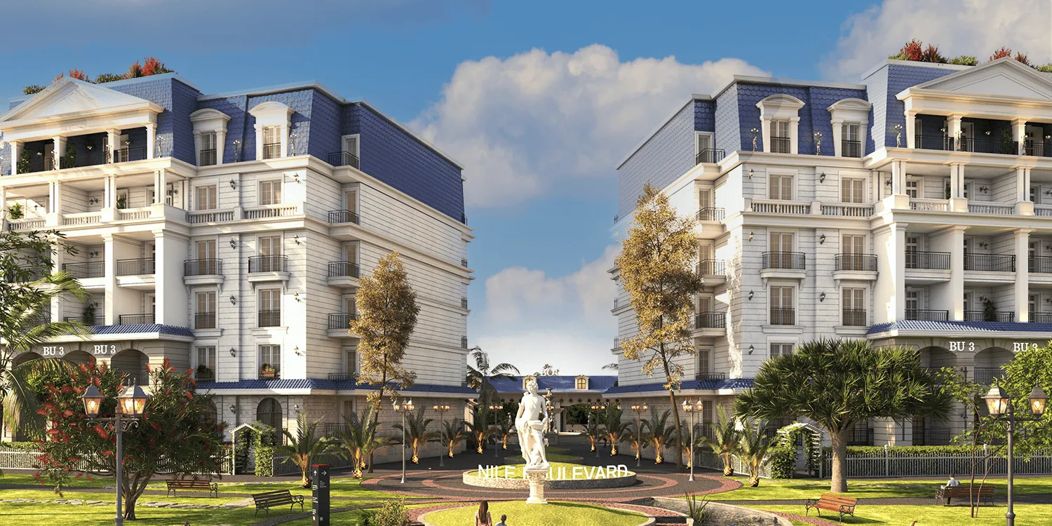 Apartment for sale in Nile Boulevard in New Cairo of 145 m² with 3 bedrooms