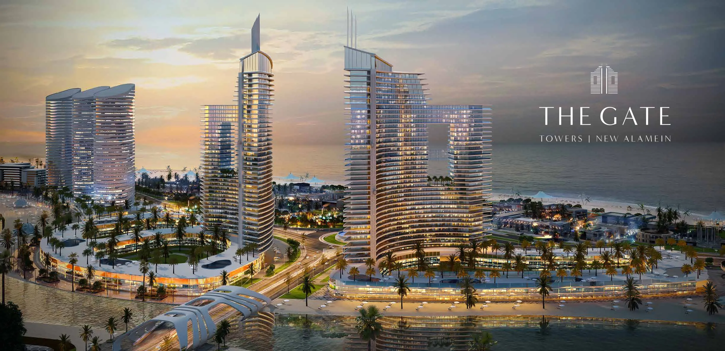 Apartment for sale in The Gate - New Alamein in Al Alamein of 121 m² with 2 bedrooms