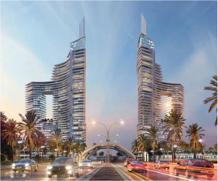 Apartment for sale in The Gate - New Alamein in Al Alamein of 121 m² with 2 bedrooms