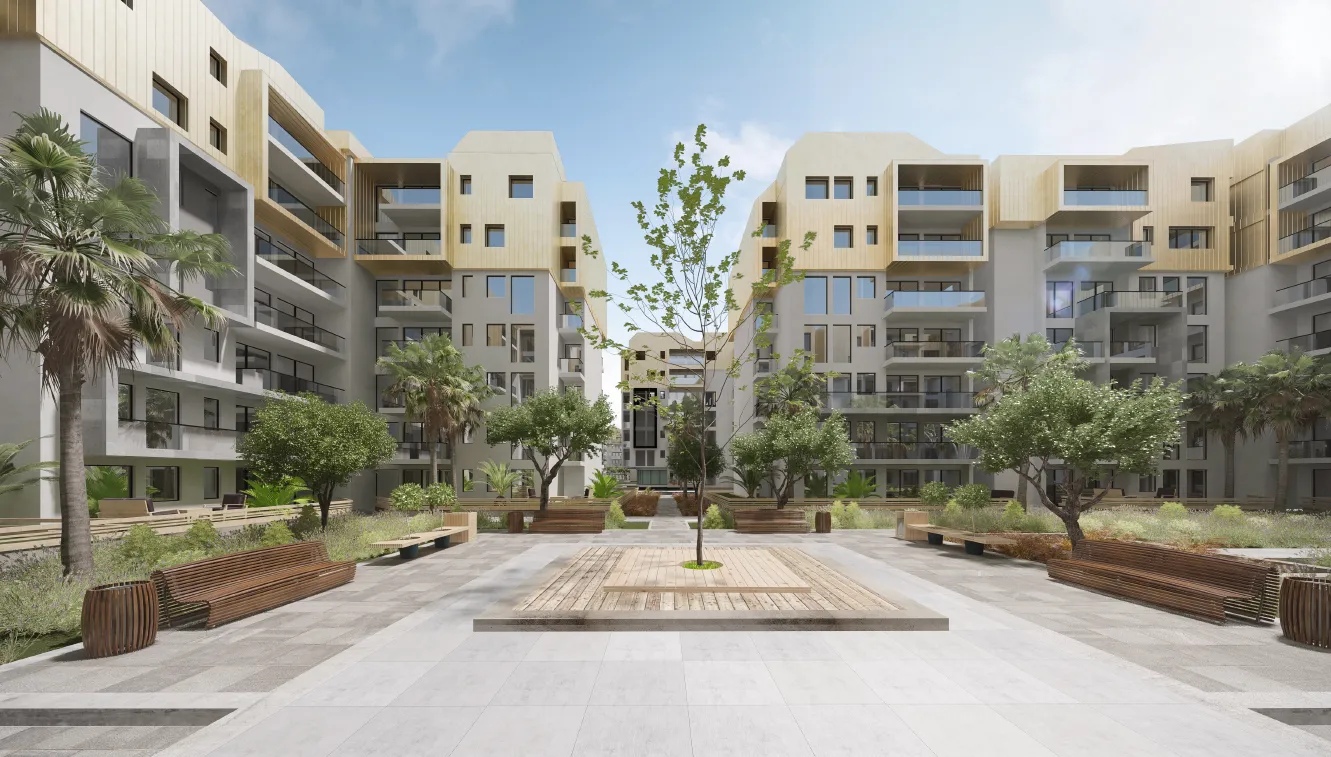Apartment for sale in Bloomfields in Mostakbal City of 76 m² with 1 bedrooms