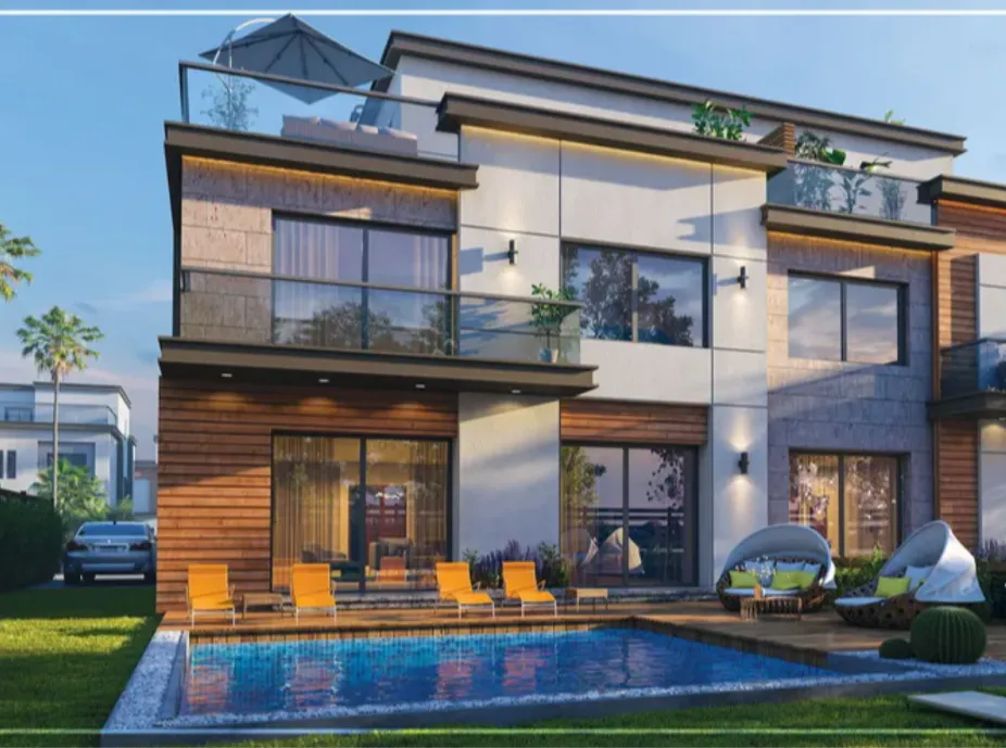 Twinhouse for sale in Azzar New Cairo in Golden Square of 264 m² with 4 bedrooms