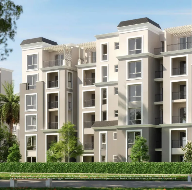 Apartment for sale in Sarai in New Cairo of 102 m² with 2 bedrooms