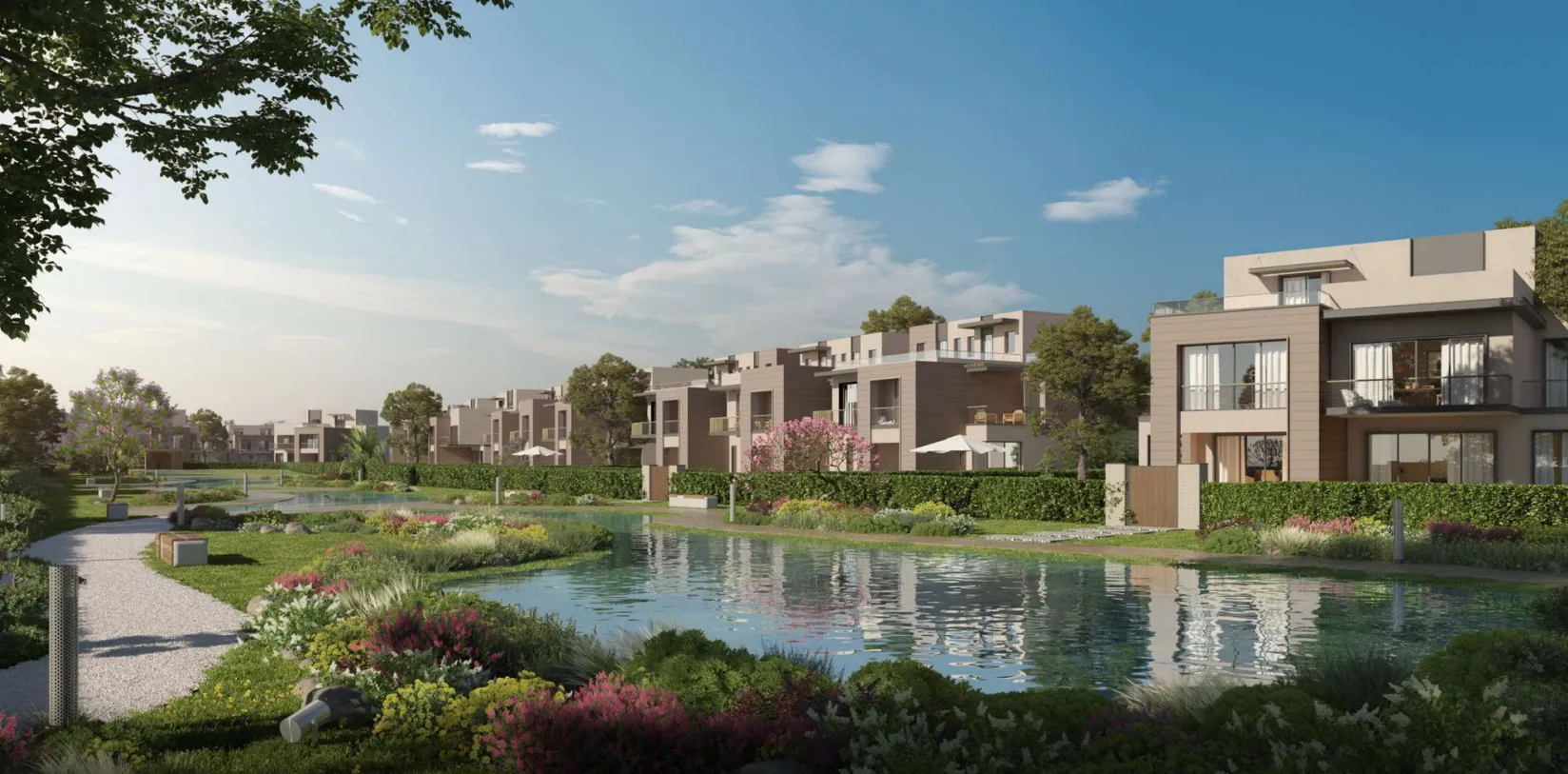 Townhouse for sale in Garden Lakes in 6th of October City of 217 m² with 3 bedrooms