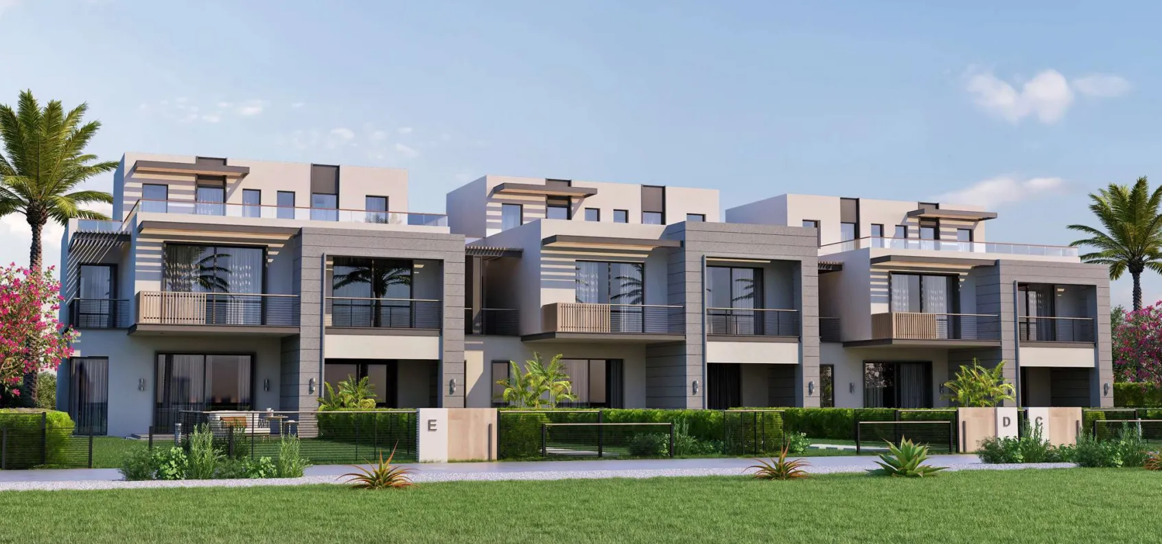 Townhouse for sale in Garden Lakes in 6th of October City of 217 m² with 3 bedrooms