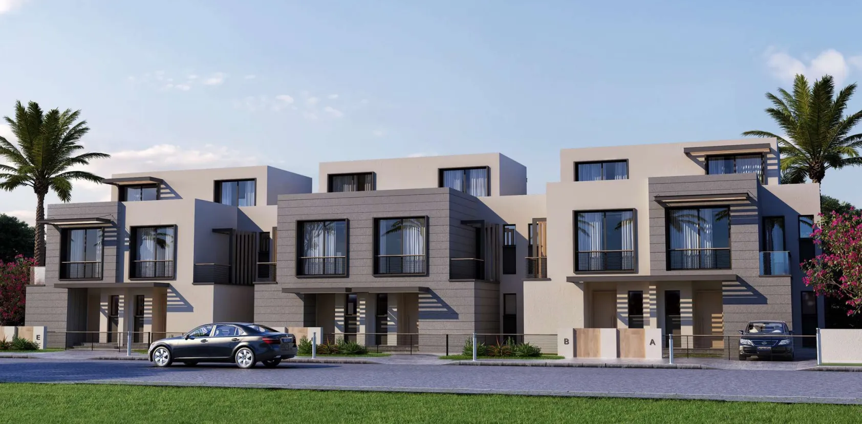 Townhouse for sale in Garden Lakes in 6th of October City of 217 m² with 3 bedrooms