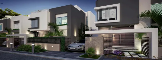 Townhouse for sale in Palm Hills Golf Extension in 6th of October City of 355 m² with 4 bedrooms