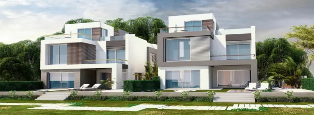 Townhouse for sale in Palm Hills Golf Extension in 6th of October City of 355 m² with 4 bedrooms