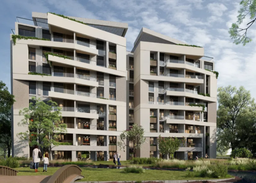 Apartment for sale in The Brooks in New Cairo of 124 m² with 2 bedrooms