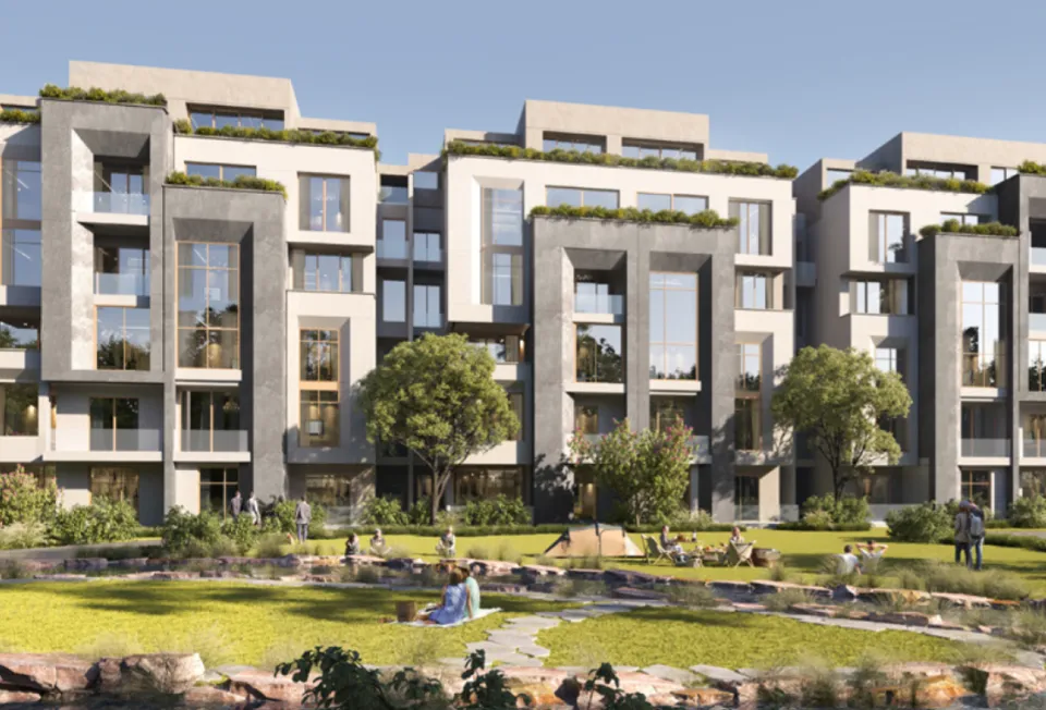 Apartment for sale in The Brooks in New Cairo of 124 m² with 2 bedrooms