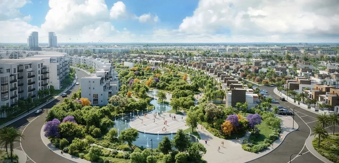 Apartment for sale in Hyde Park Central in 6th settlement of 131 m² with 3 bedrooms