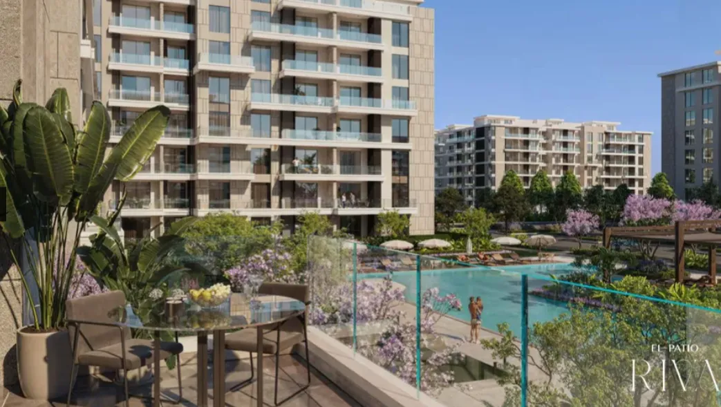 Apartment for sale in El Patio Riva in 6th settlement of 128 m² with 2 bedrooms