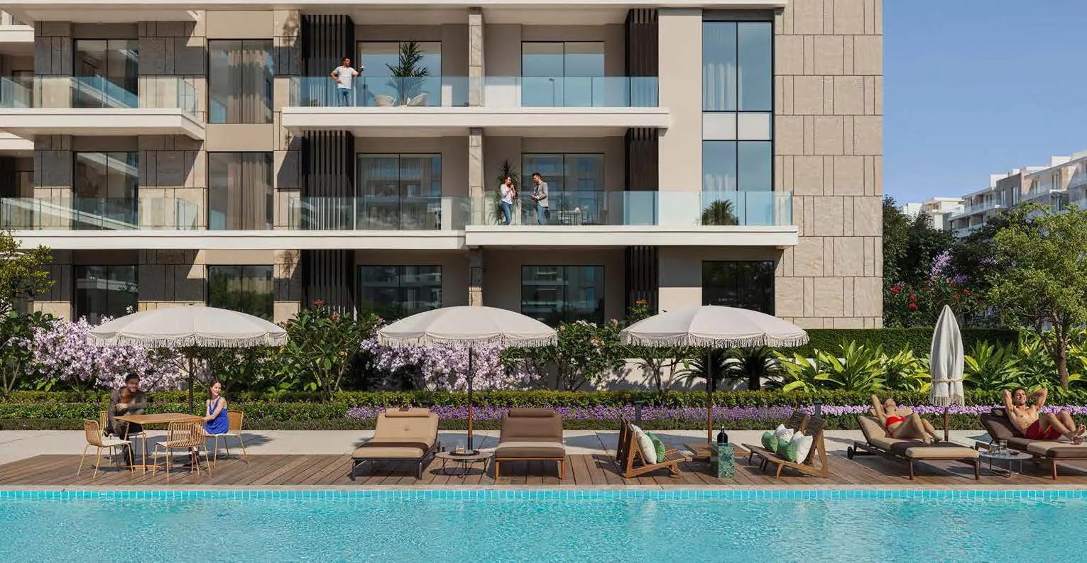 Apartment for sale in El Patio Riva in 6th settlement of 128 m² with 2 bedrooms