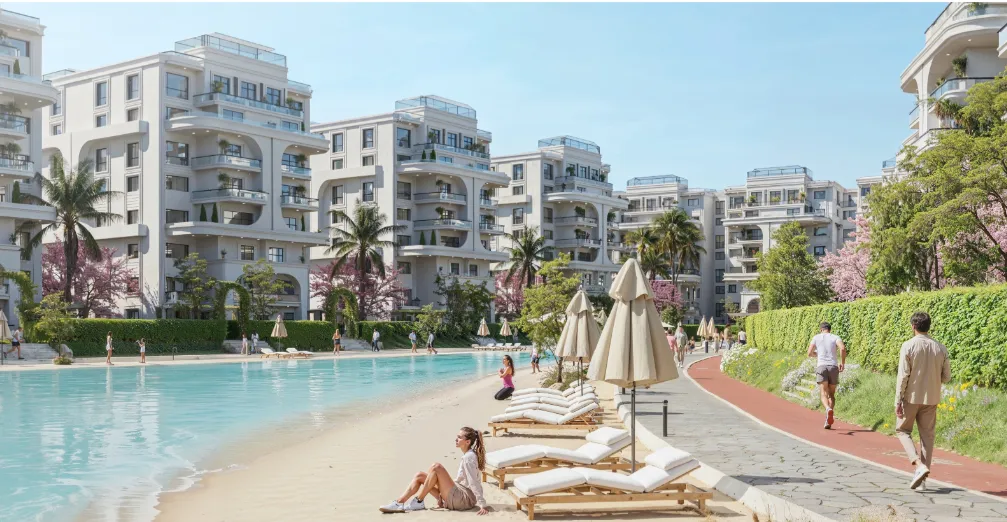 Apartment for sale in Lumia Lagoons in New Capital City of 139 m² with 2 bedrooms