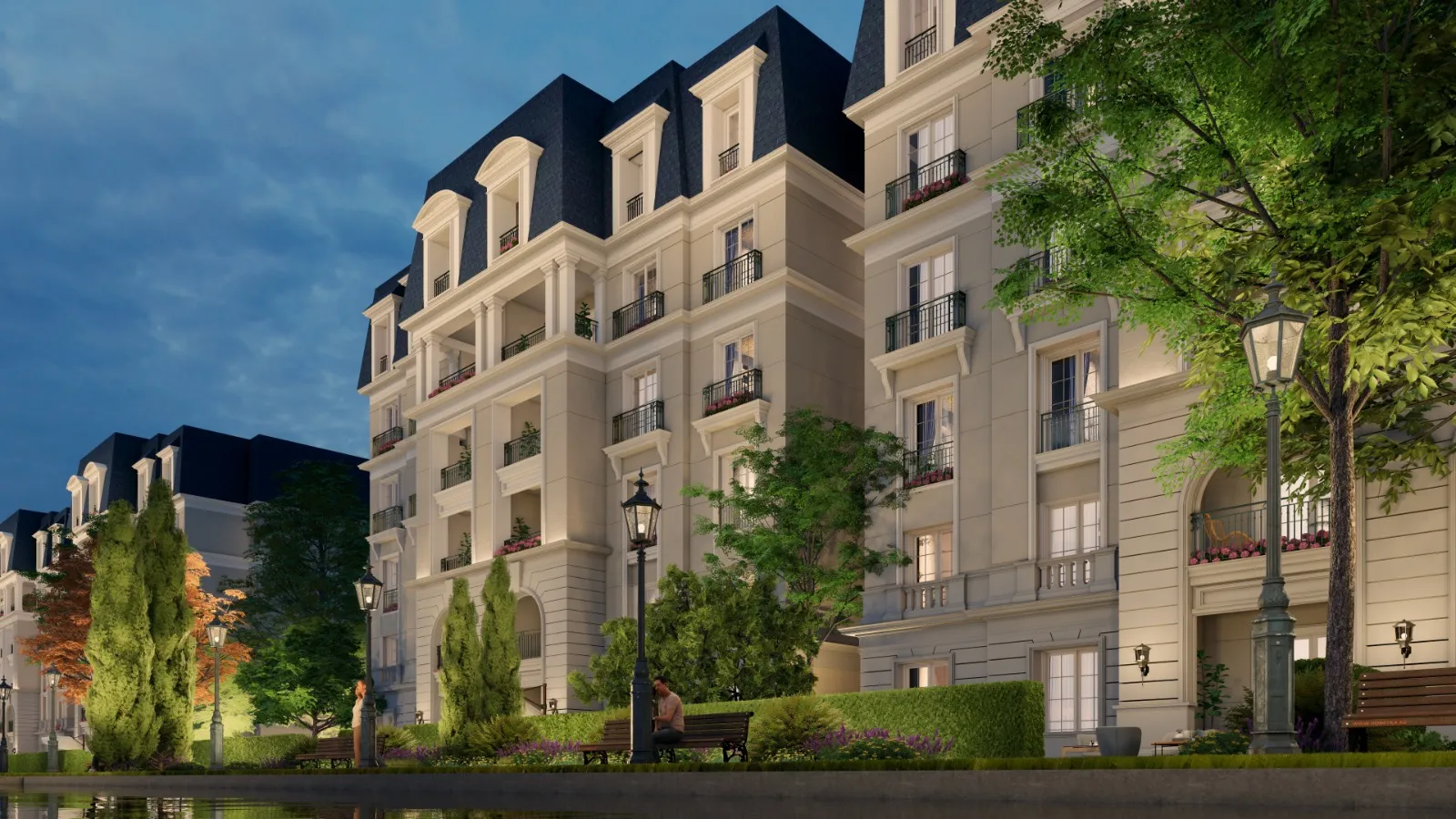 Apartment for sale in Nile Boulevard in New Cairo of 144 m² with 2 bedrooms