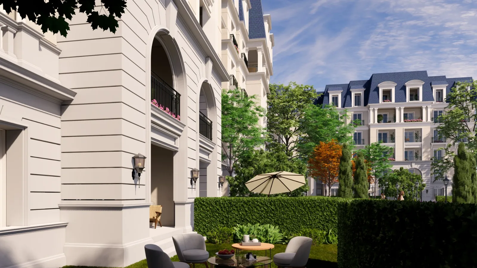 Apartment for sale in Nile Boulevard in New Cairo of 144 m² with 2 bedrooms