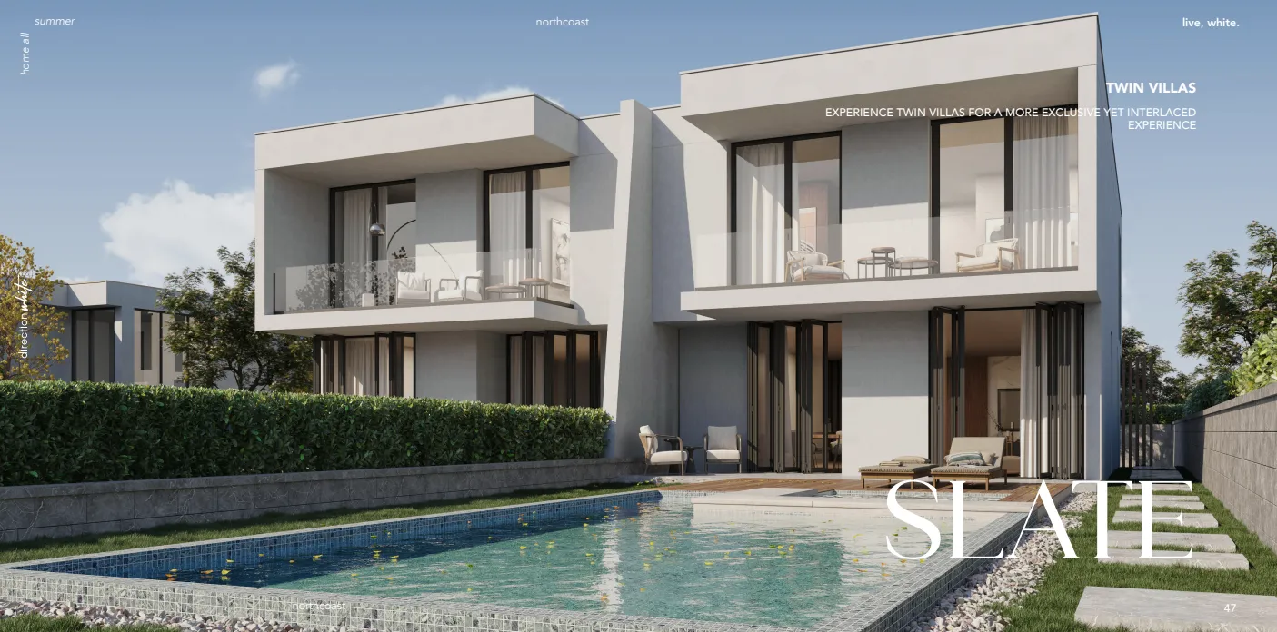 Twinhouse for sale in Direction White in Ras El Hekma of 387 m² with 5 bedrooms