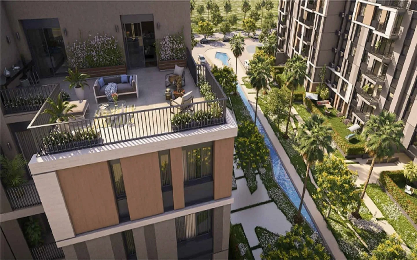 Apartment for sale in Swanlake Residences in New Cairo of 214 m² with 3 bedrooms