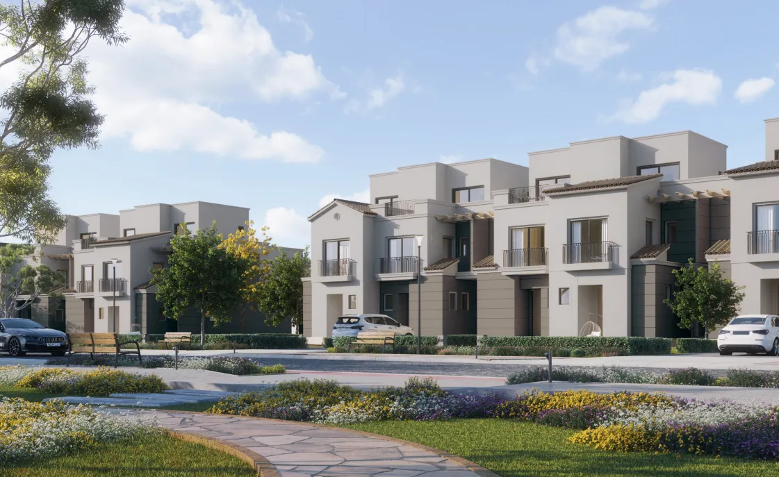 Townhouse for sale in Hyde Park in 6th settlement of 218 m² with 3 bedrooms