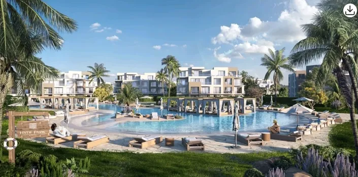 Chalet for sale in Hyde Park North - Seashore in Ras El Hekma of 76 m² with 1 bedrooms