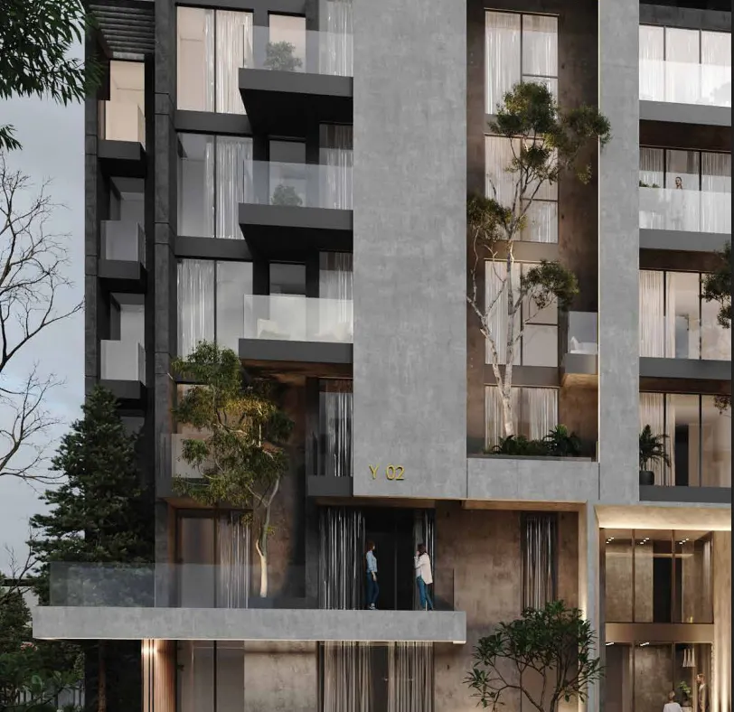 Apartment for sale in Yellow Residence in New Cairo of 127 m² with 2 bedrooms