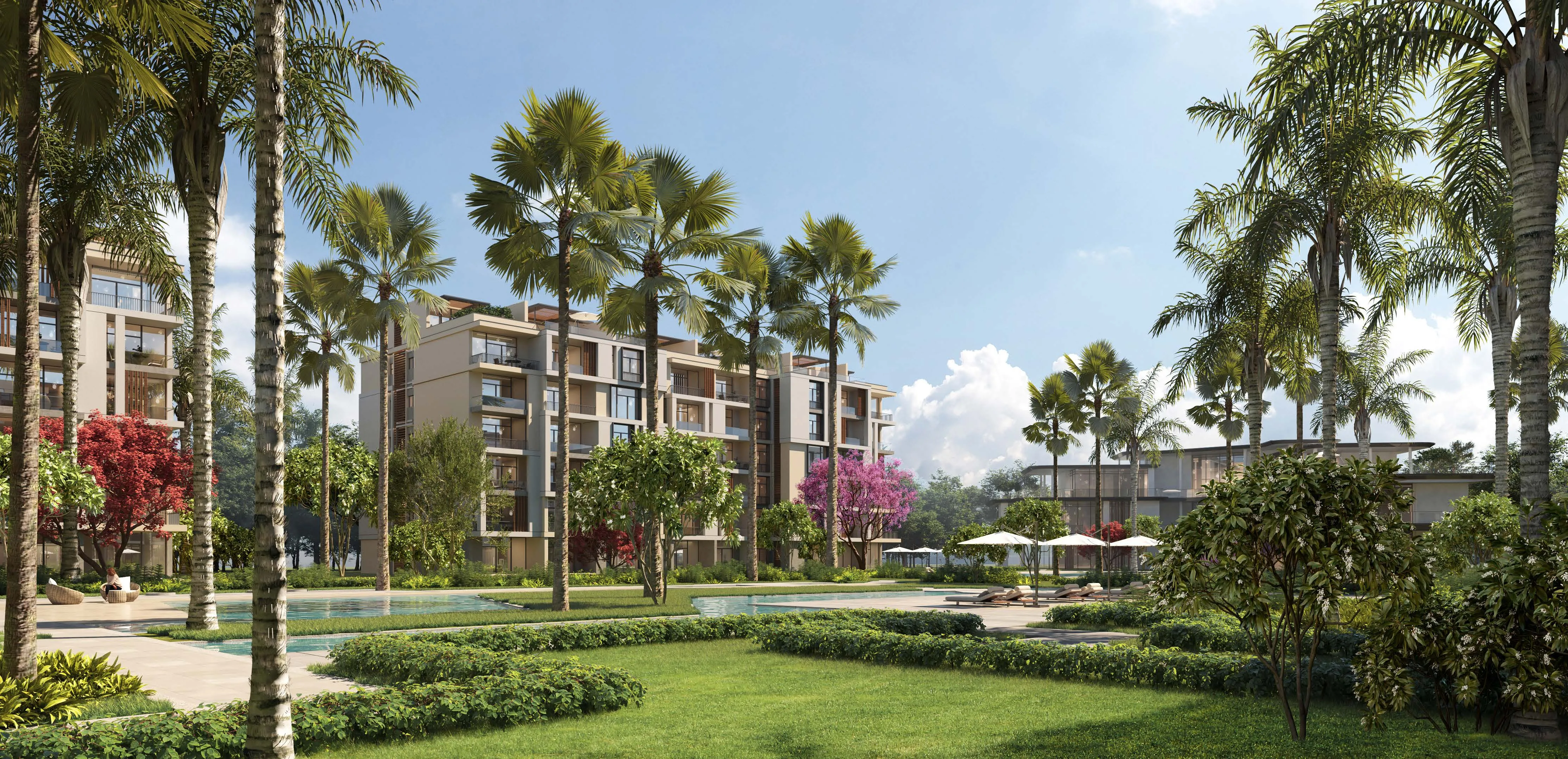 Apartment for sale in Ever New Cairo in 6th settlement of 130 m² with 2 bedrooms