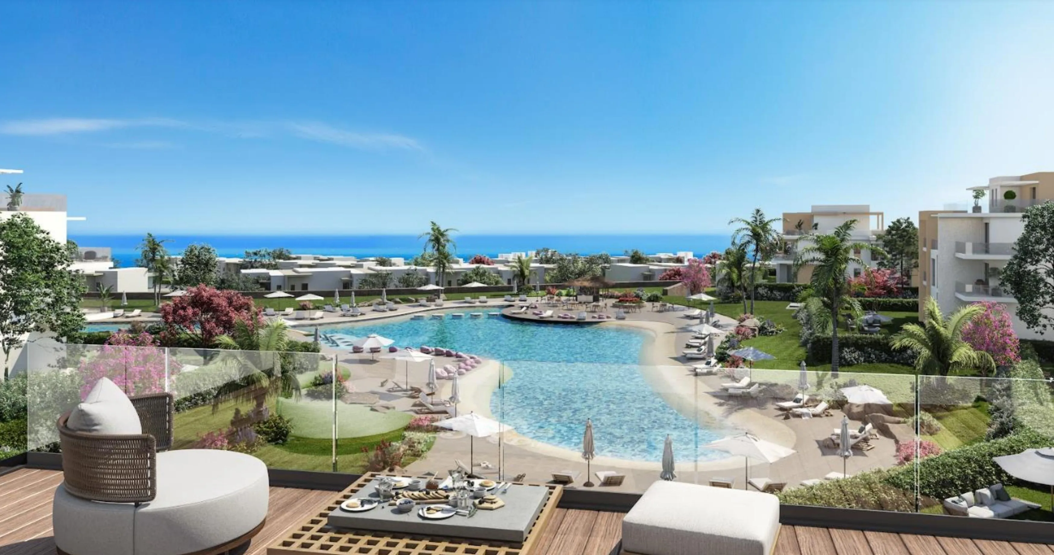 Chalet for sale in Hyde Park North - Seashore in Ras El Hekma of 67 m² with 1 bedrooms