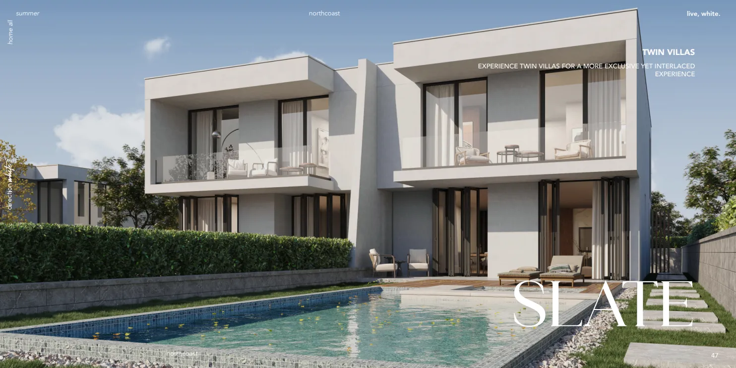 Twinhouse for sale in Direction White in Ras El Hekma of 258 m² with 4 bedrooms