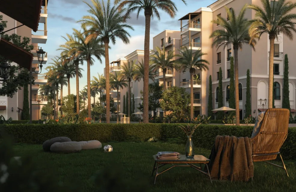 Apartment for sale in Village West in El Sheikh Zayed of 89 m² with 1 bedrooms