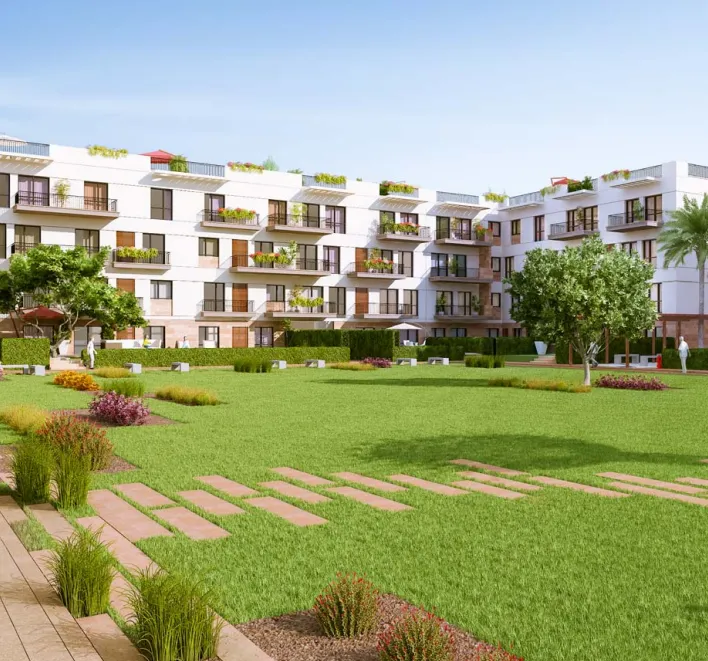 Apartment for sale in The Courtyards in 6th of October City of 209 m² with 3 bedrooms